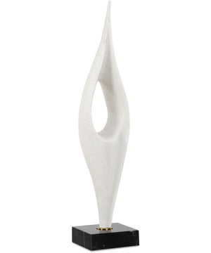 Fluid Drop White Stone Sculpture