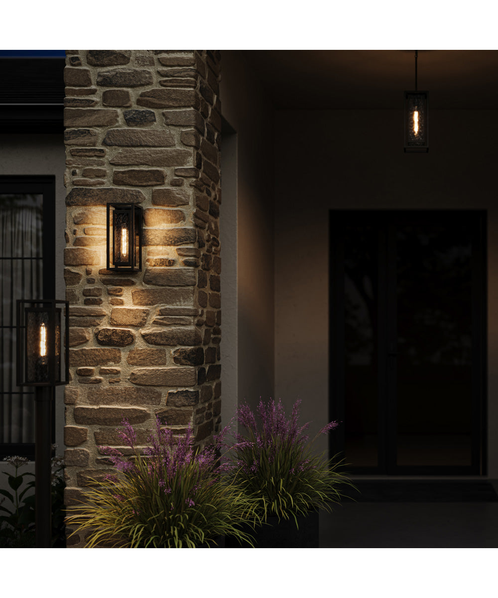 Shaw 15 inch 1 Light Outdoor Wall Light with Clear Glass Antique Bronze