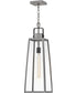 Hugh 1-Light Large Hanging Lantern in Antique Brushed Aluminum