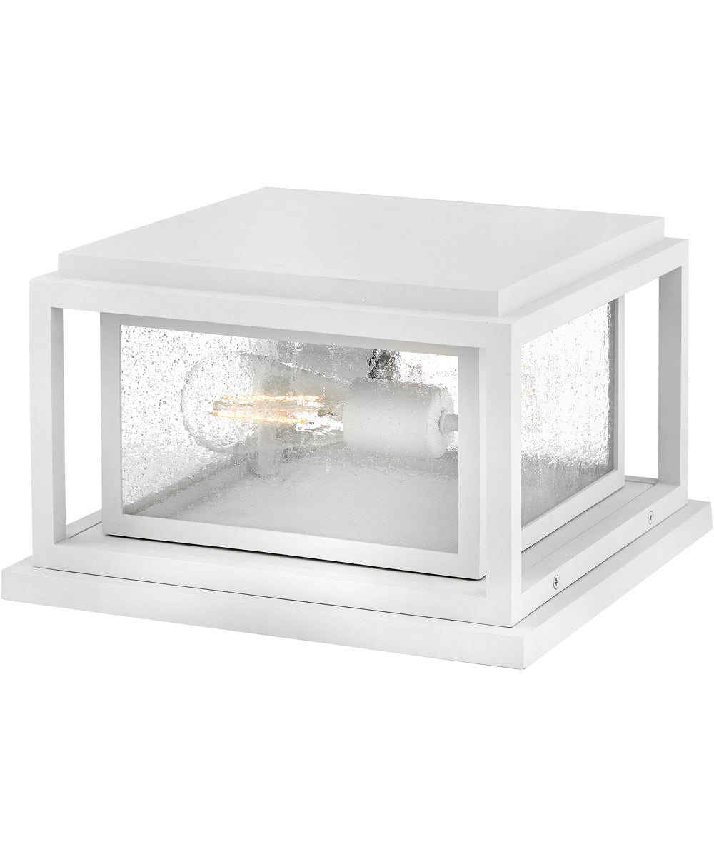 Republic 2-Light Small Pier Mount Lantern 12v in Textured White