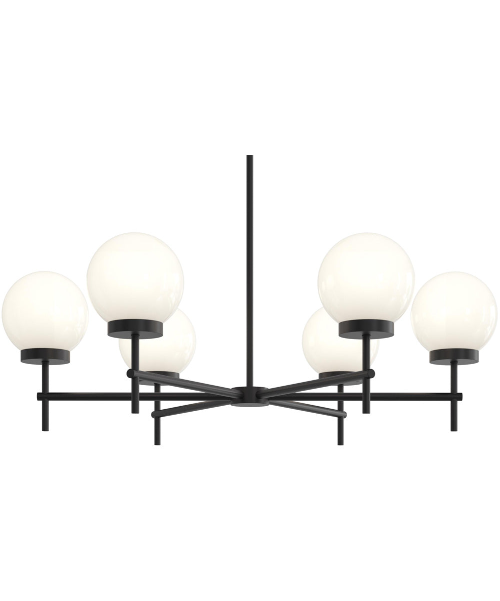 Rigsby 6-Light Medium Chandelier Matte Black