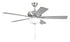 EOS 2 Light Frosted White Bowl 52" Ceiling Fan 2-Light Fan Brushed Polished Nickel