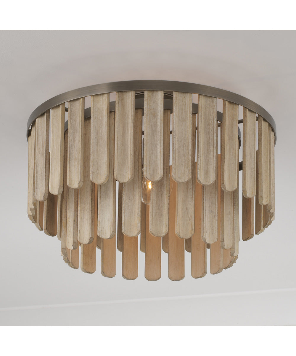Jada 1-Light Semi-Flush Dark Brass