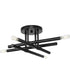Arya 4-Light 20" Semi-Flush Mount Light Matte Black