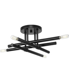 Arya 4-Light 20" Semi-Flush Mount Light Matte Black
