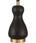 Gloria  1-Light Lighting Flat Black/Satin Brass