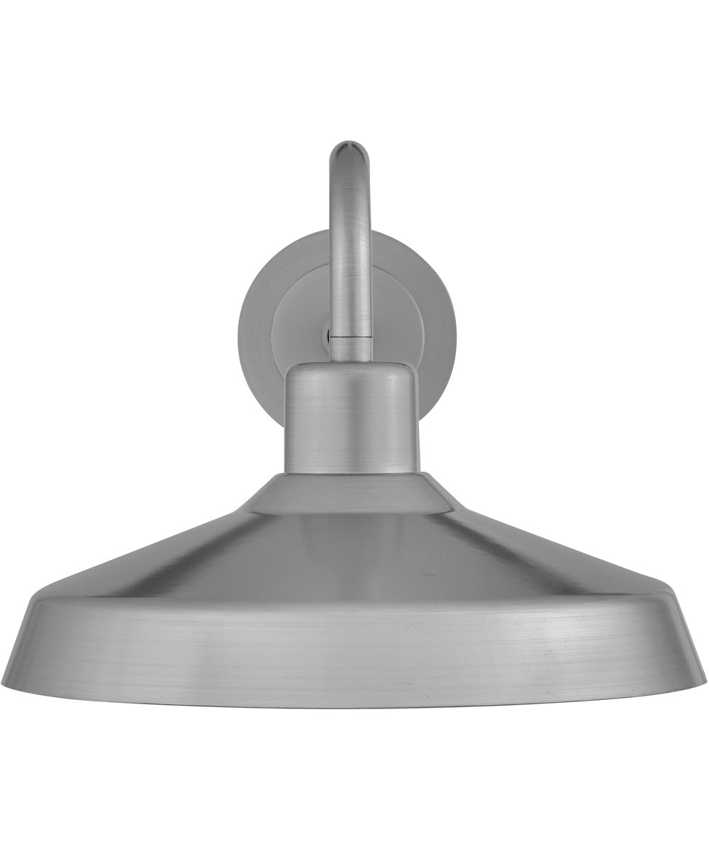 Forge 1-Light Medium Wall Mount Lantern in Antique Brushed Aluminum