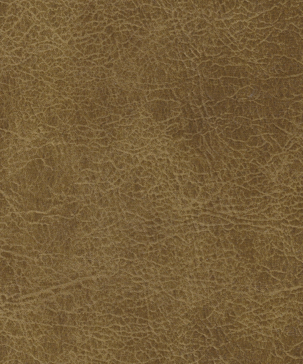 Tufted Metal Bench - Light Brown Faux Leather