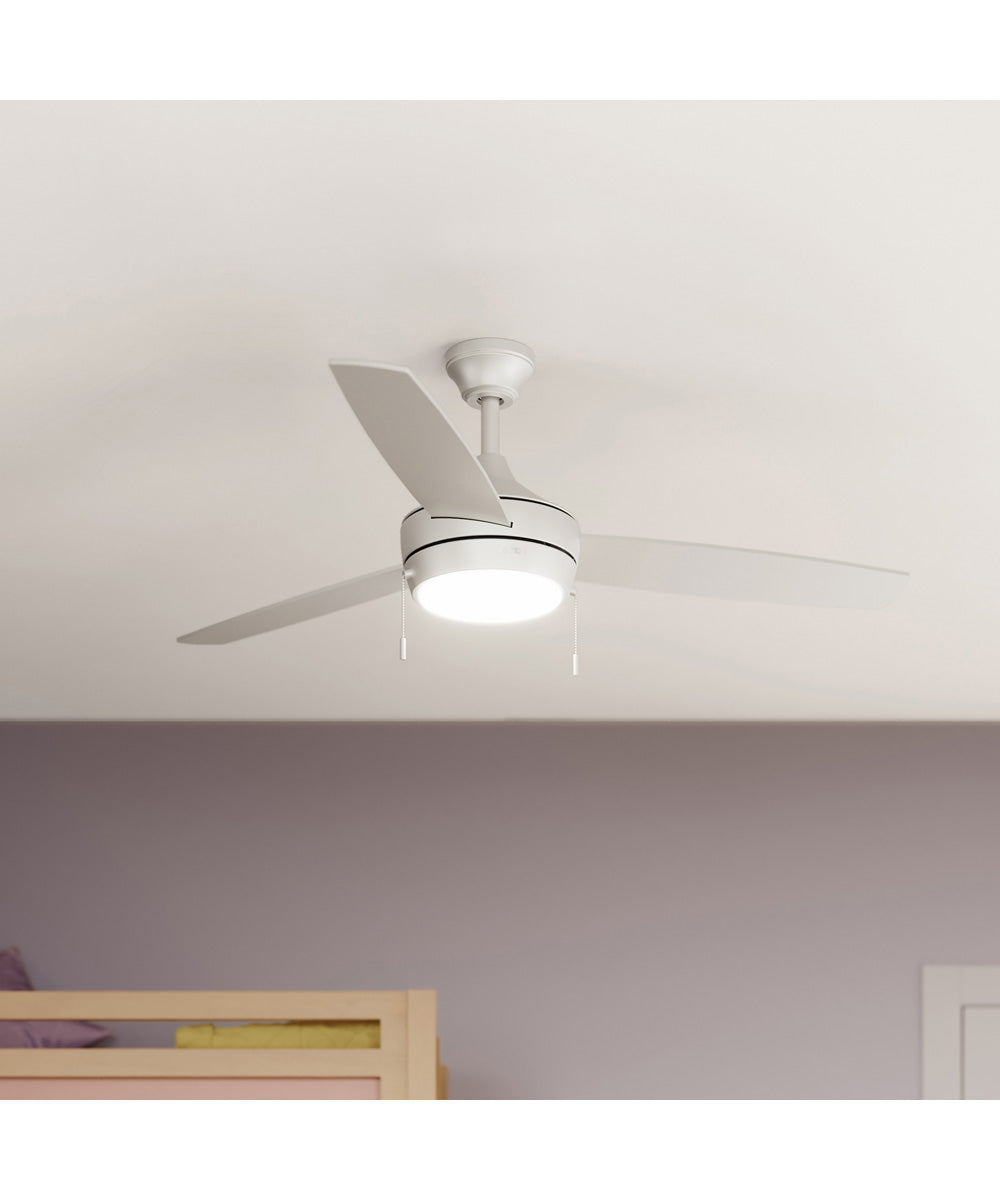 Nolyn 52 in. 3-Blade Modern LED Ceiling Fan Matte White