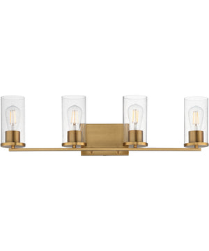 Livingston 4-Light Bath Vanity Natural Aged Brass