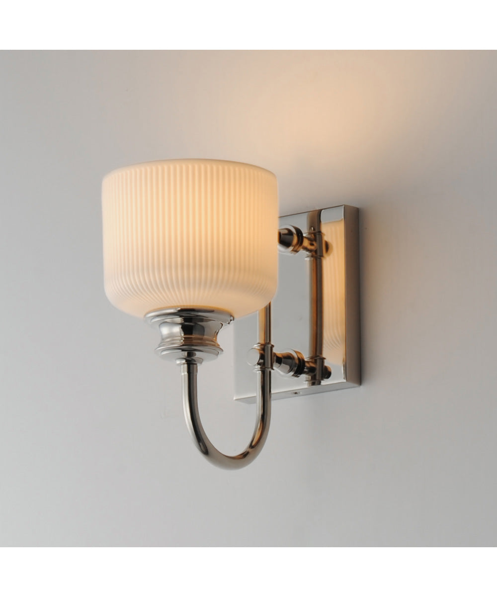 Bisque 1-Light Wall Sconce Polished Nickel