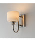 Bisque 1-Light Wall Sconce Polished Nickel