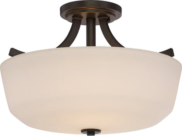 15"W Laguna 2-Light Close-to-Ceiling Forest Bronze