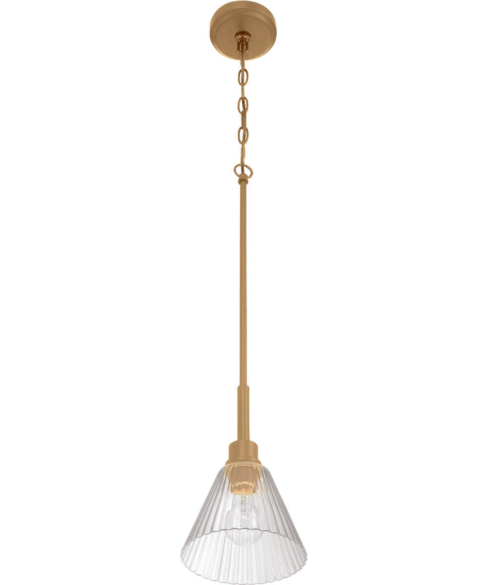 Pleated 1-Light Lighting Premium Bronze
