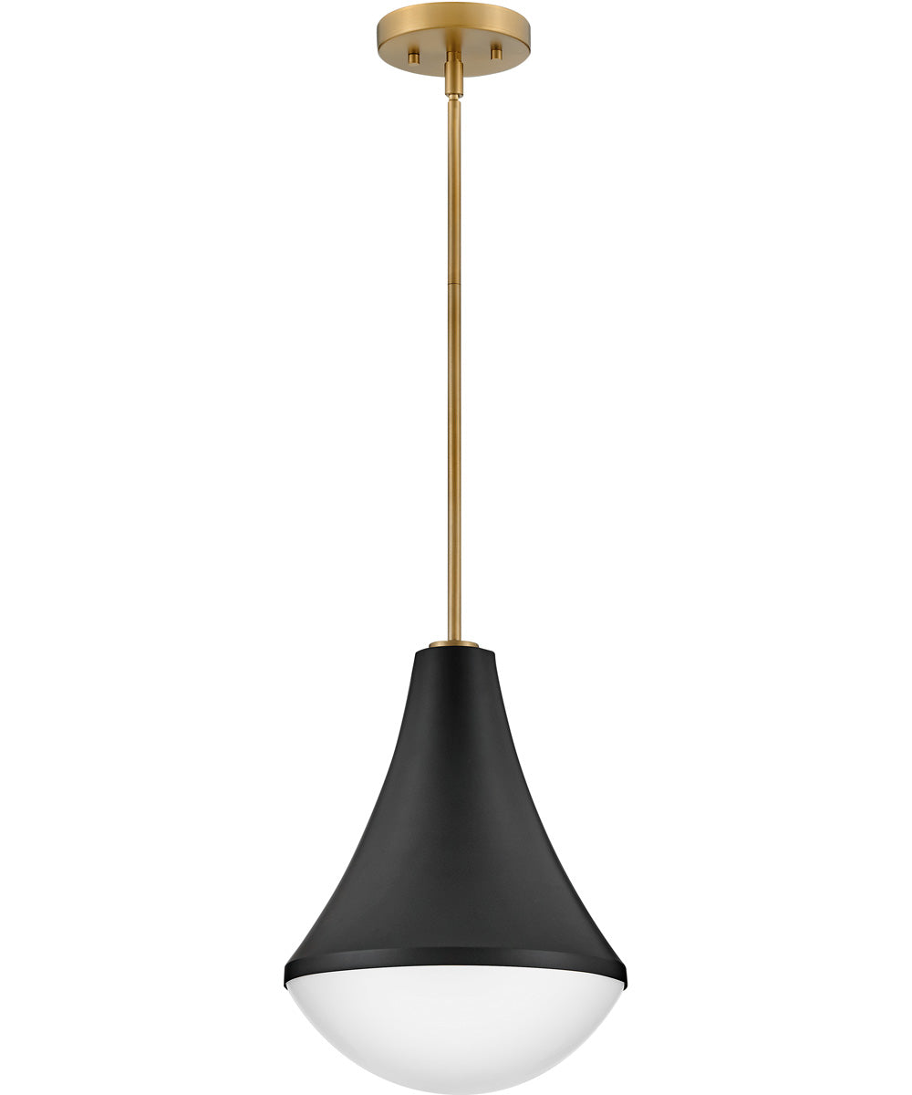Haddie 1-Light Small Pendant in Black