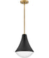 Haddie 1-Light Small Pendant in Black