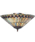 17" Wide Tiffany Jeweled Peacock Flushmount