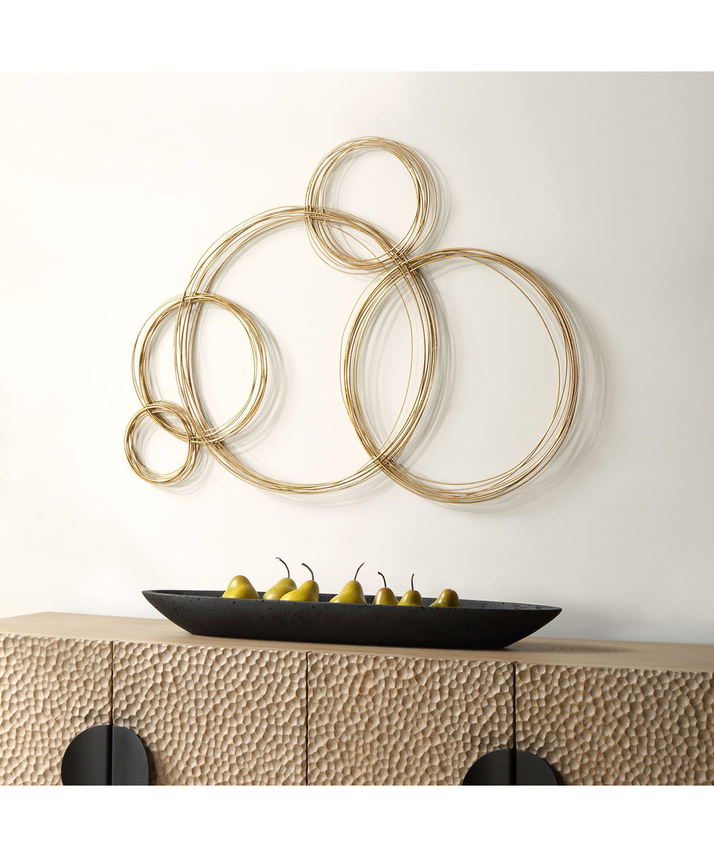 Golden Bubbles Metal Wall Decor
