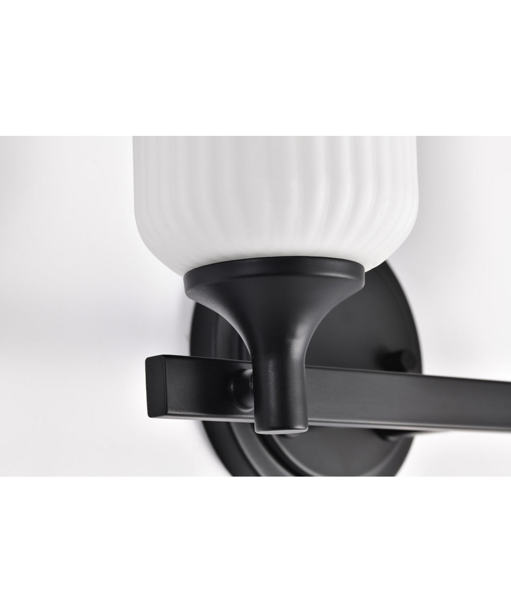 Solara 2-Light Vanity & Wall Matte Black