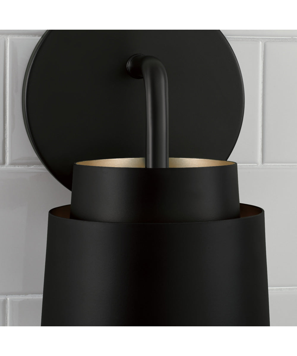 Pratt 1-Light Sconce Matte Black