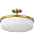 Solara 3-Light Close-to-Ceiling Natural Brass
