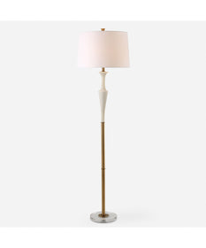 Colette White Stone Floor Lamp