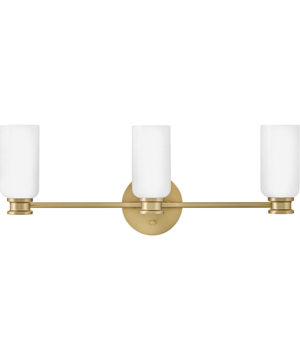 Naomi 3-Light Medium Three Light Vanity in Lacquered Brass