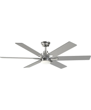 Dallam 60 in. 6-Blade Ceiling Fan with Integrated CCT-LED Light Brushed Nickel