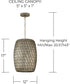 Delphine 1-Light Pendant Grecian Luster