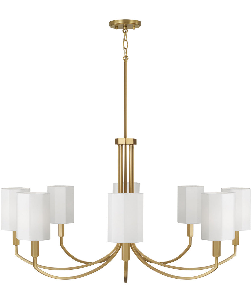 Adrian 8-Light Chandelier Aged Brass