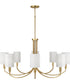 Adrian 8-Light Chandelier Aged Brass