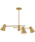 Birdie 3-Light Medium Convertible Mobile Single Tier Chandelier in Lacquered Brass