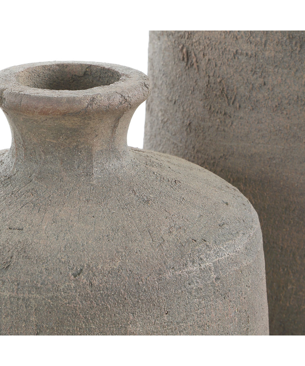 Terrene Clay Vases, Set of 2
