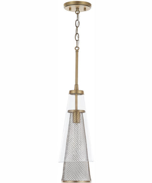 Abbott 1-Light Pendant Aged Brass