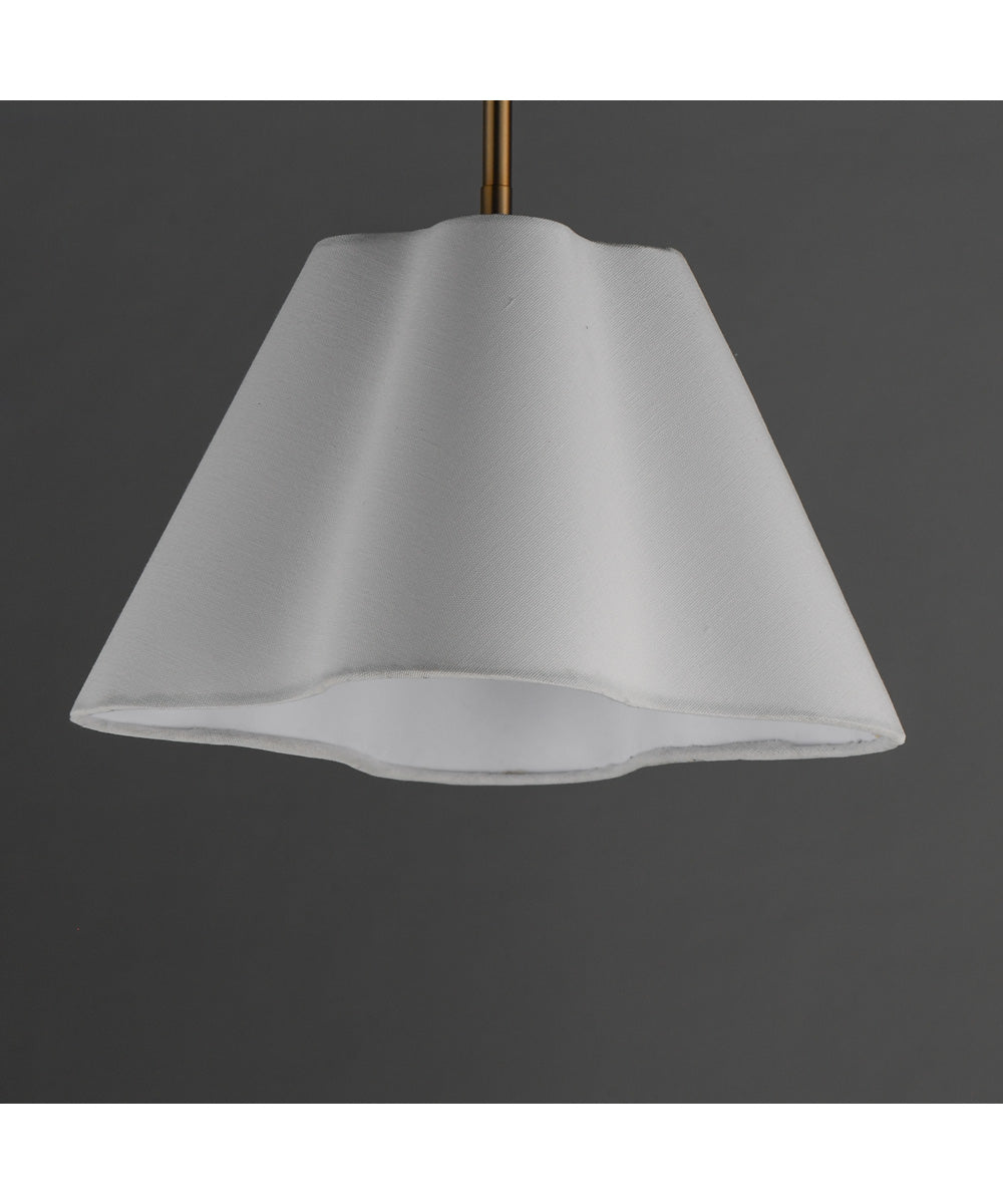 Saxon 14 inch Pendant Natural Aged Brass