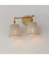 Baja 2-Light Sconce Natural Aged Brass