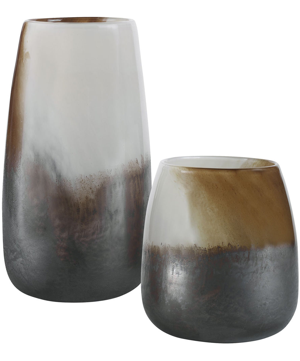 Desert Wind Glass Vases, Set of 2