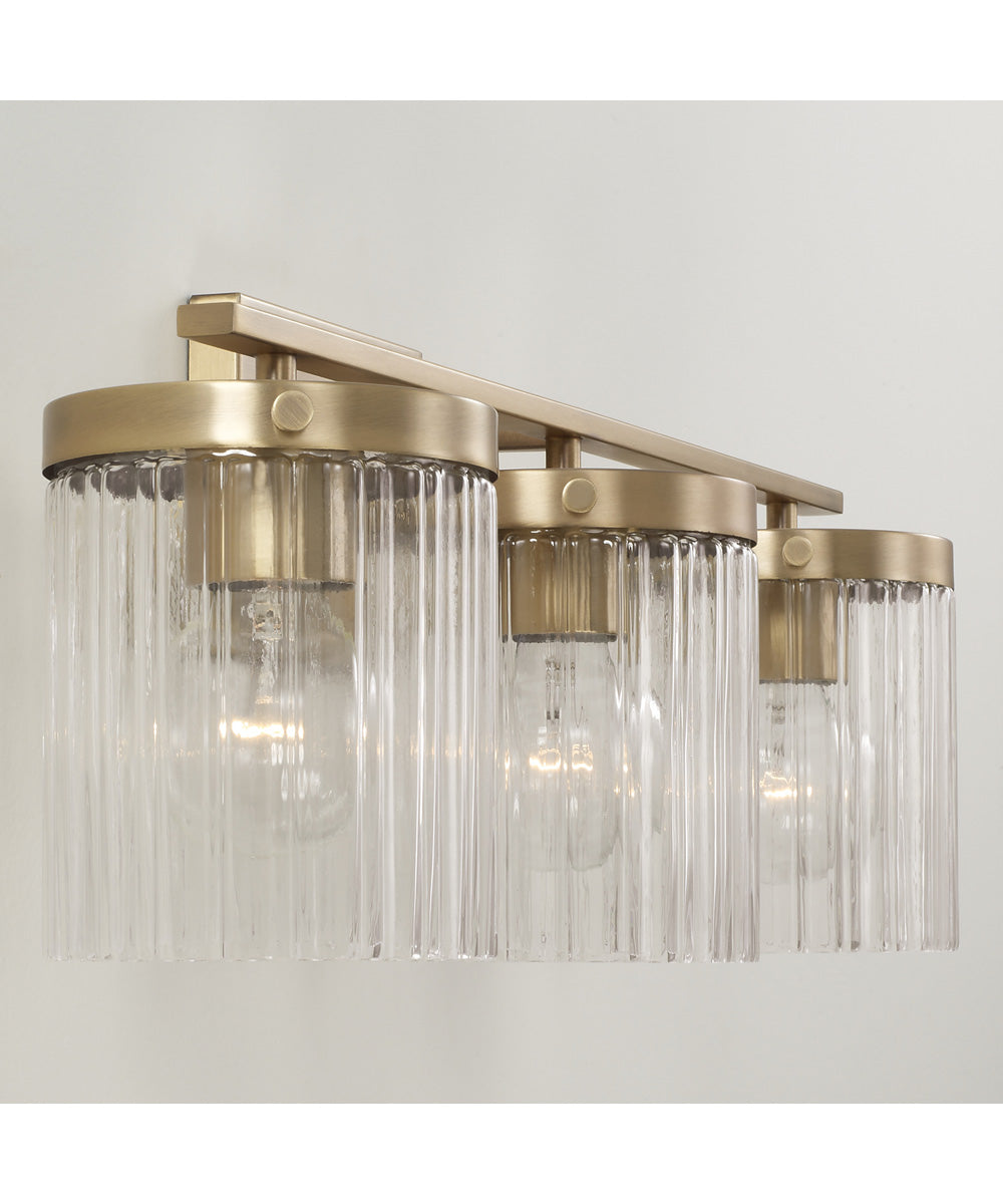 Vaughn 3-Light Vanity Aged Brass