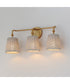 Baja 3-Light Bath Vanity Natural Aged Brass