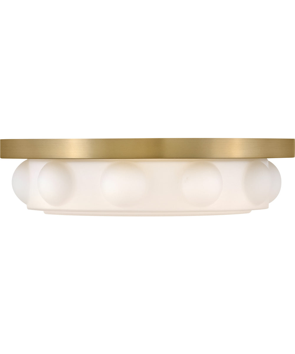 Zoey LED-Light Medium LED Flush Mount in Lacquered Brass