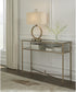Cloverty Sofa Table Aged Gold