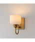 Bisque 1-Light Wall Sconce Natural Aged Brass