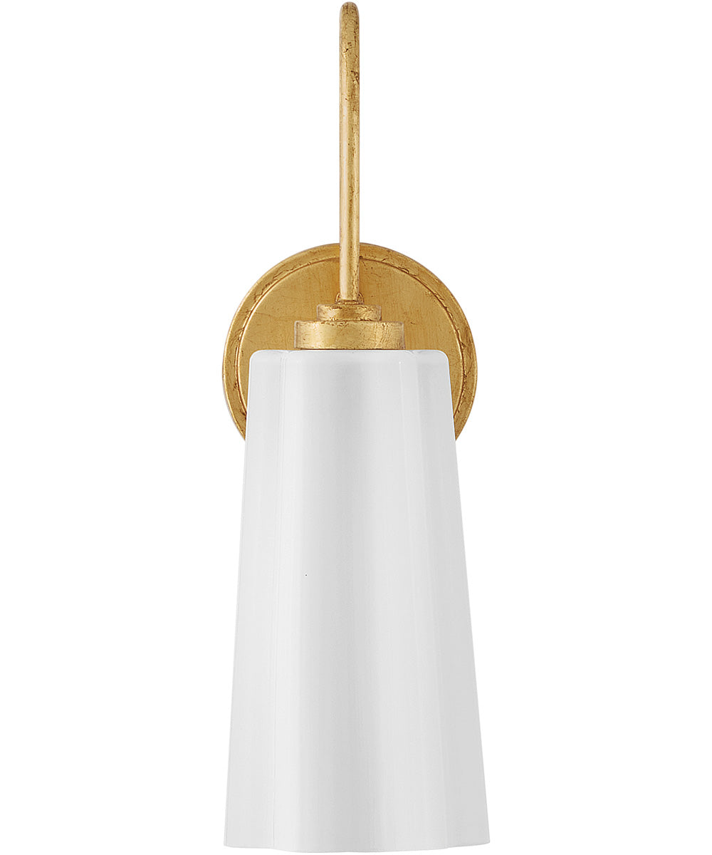 Honey 1-Light Medium Single Light Vanity in Distressed Brass