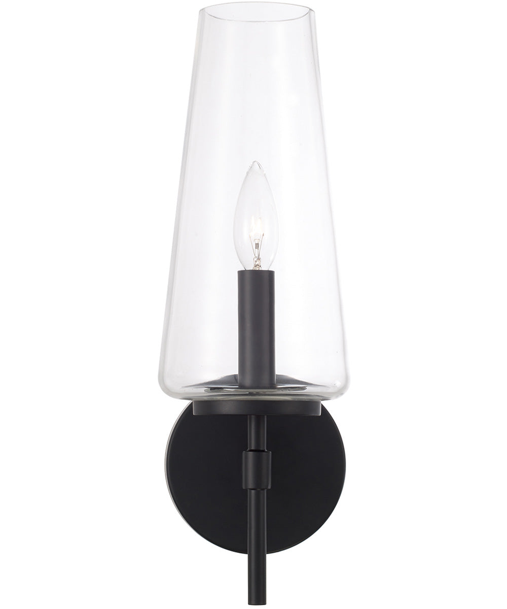 Aaron 1-Light Sconce Matte Black