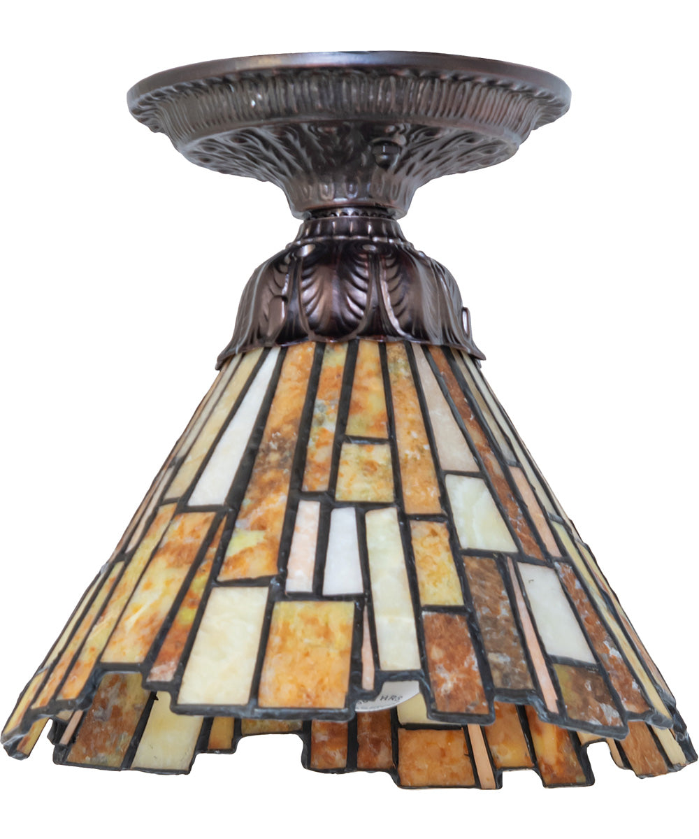 8" Wide DeLighta Jadestone Flushmount