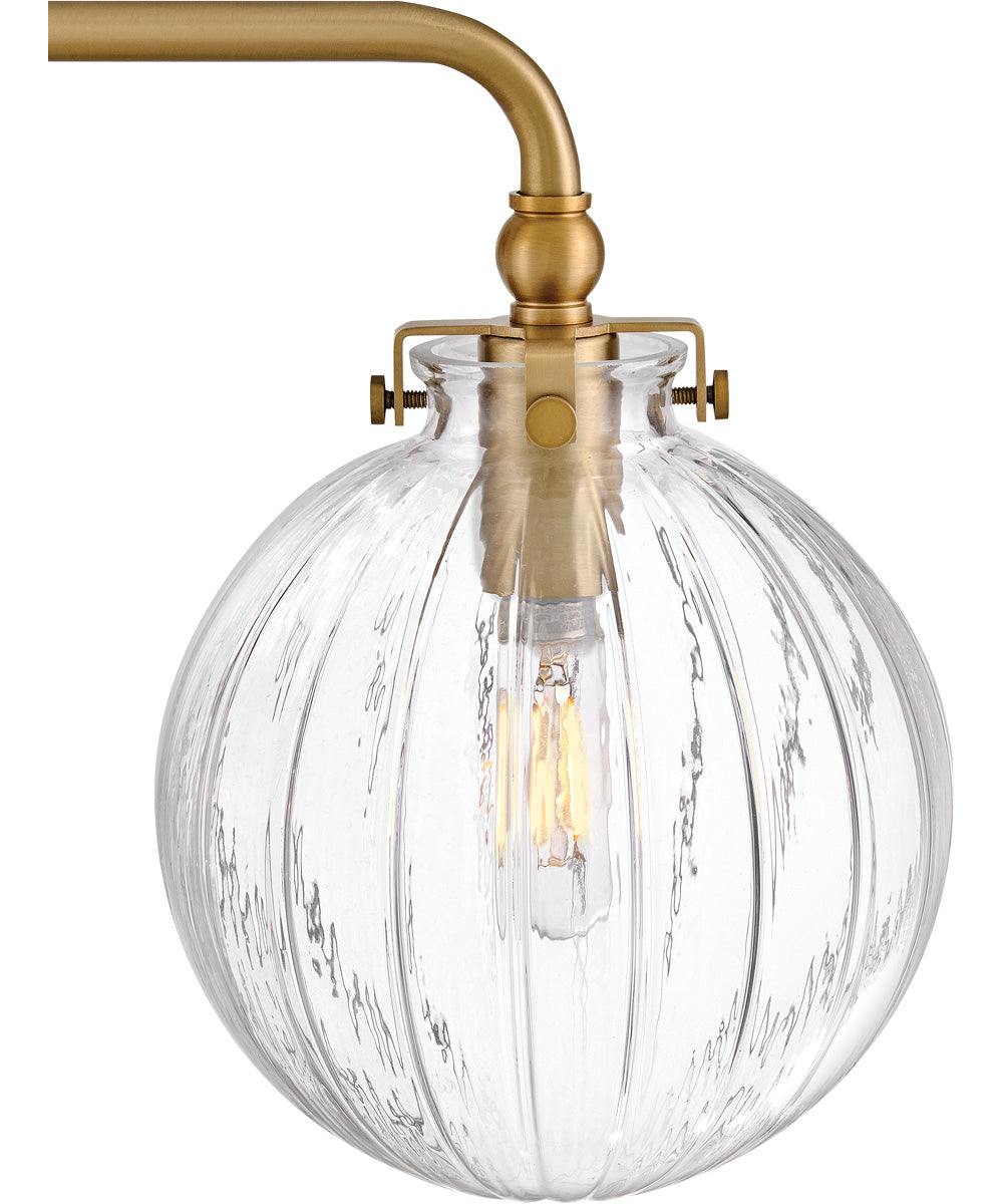 Helene 3-Light Medium Three Light Vanity in Lacquered Brass