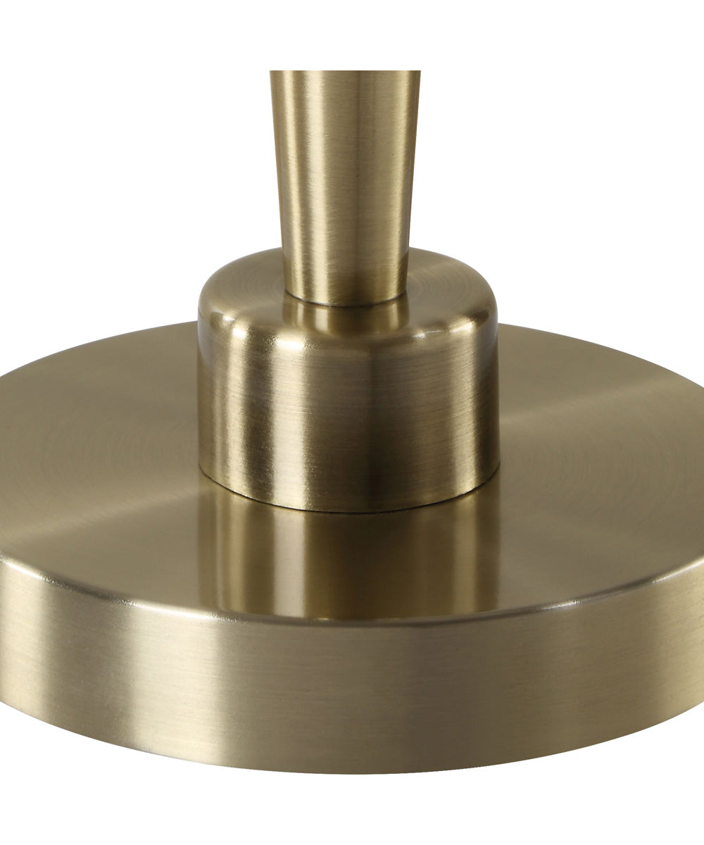 Modern Table Lamp with Crystal in Antique Brass