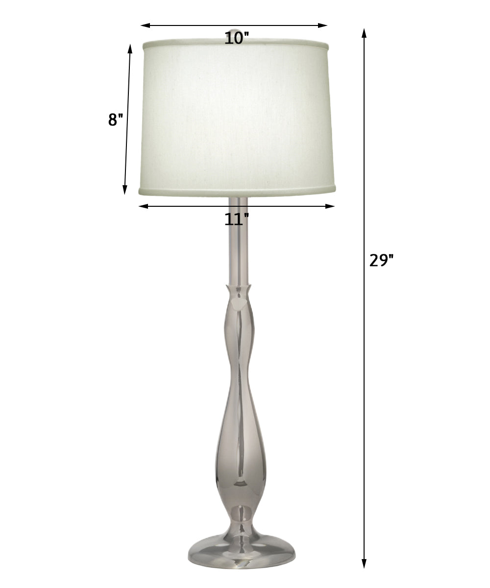 29"H Satin Nickel Signature by Stiffel Buffet Lamp, 3-Way
