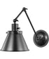 Hinton Black Swing Arm Wall Light Matte Black
