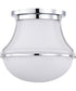 Valdora 1-Light Close-to-Ceiling Polished Nickel